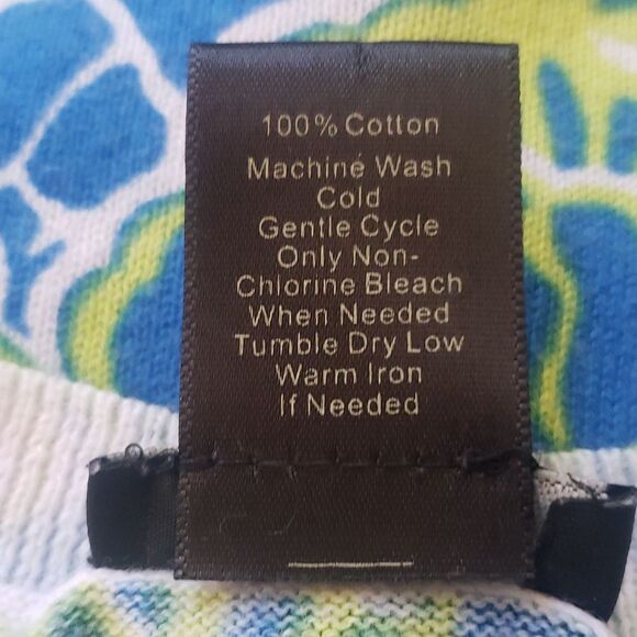 ANN TAYLOR Crew Neck Cardigan Sweater Short Sleeve Blue Green Yellow Pai… - Picture 12 of 12